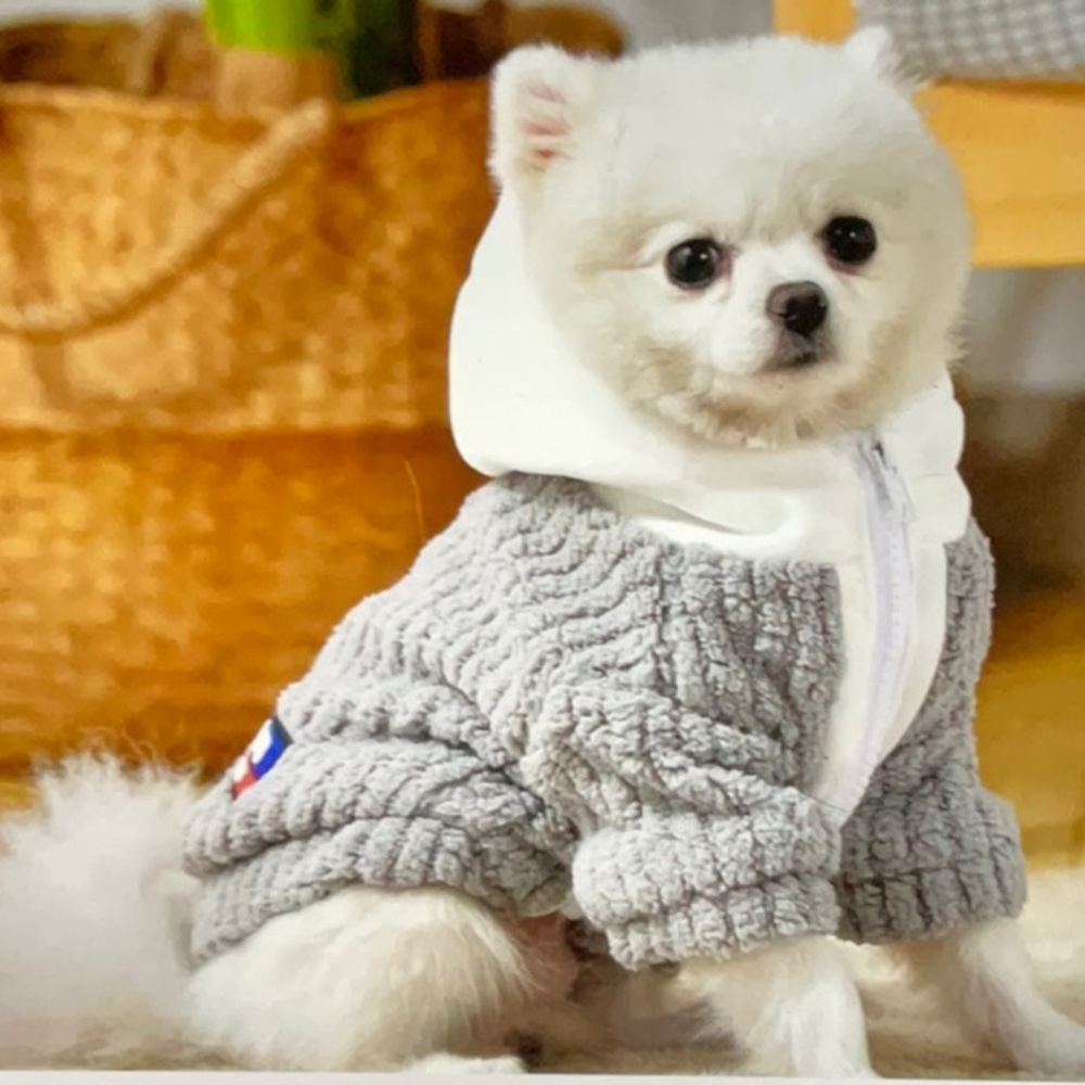 NWT adorable fleece lined dog hoodie, size M